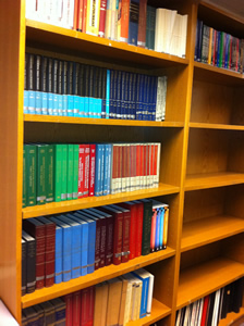 Books and journals collection in the Athenaeum library